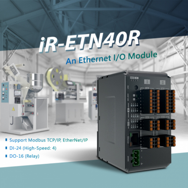 New expandable  I/O module iR-ETN40R from Weintek-0