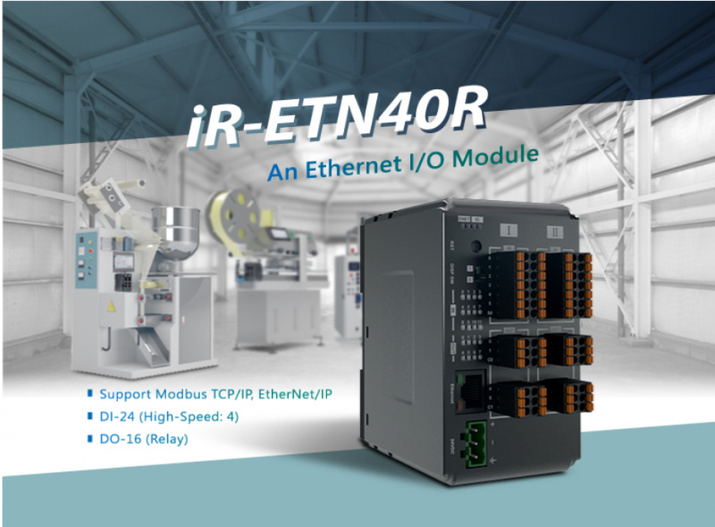New expandable  I/O module iR-ETN40R from Weintek-1