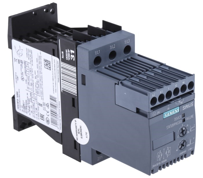 SIRIUS SANFTSTARTER, S00, 17,6A, 7,5KW/400V, 40GRAD, AC 200-480V, AC/DC 24V, SCHRAUBKLEMMEN 3RW30181BB04 Siemens alt_view_2
