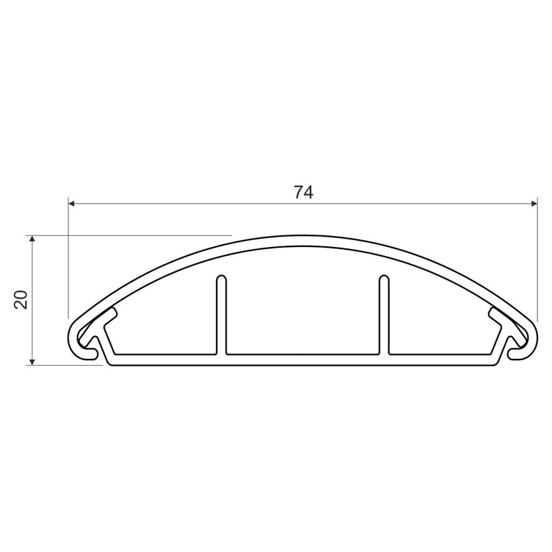 Кабельный канал для пола 75x18мм 2J 2м/28м темно-серый LO LD alt_view_2