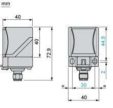 Индуктивный датчик XS8 40x40x70, PBT, Sn20 mm, 12...48 VDC, M12 , XS8C2A1PCM12 Telemecanique alt_view_2