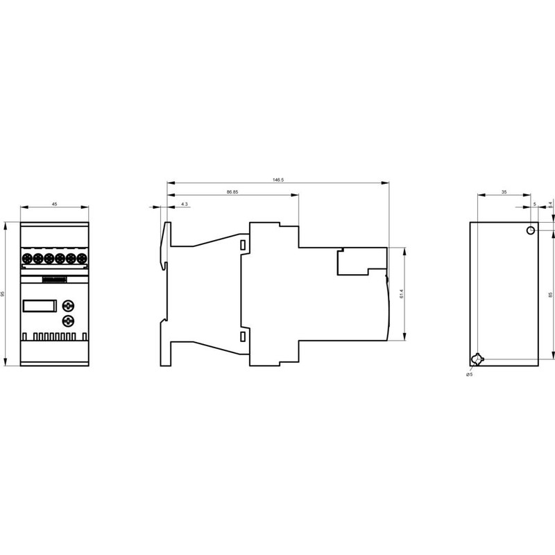 SIRIUS SANFTSTARTER, S00, 17,6A, 7,5KW/400V, 40GRAD, AC 200-480V, AC/DC 24V, SCHRAUBKLEMMEN 3RW30181BB04 Siemens alt_view_4