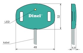FLD-32N-W-S-K5 medūza ar 5m kabeli FLD32NWSK5 Dinel alt_view_4