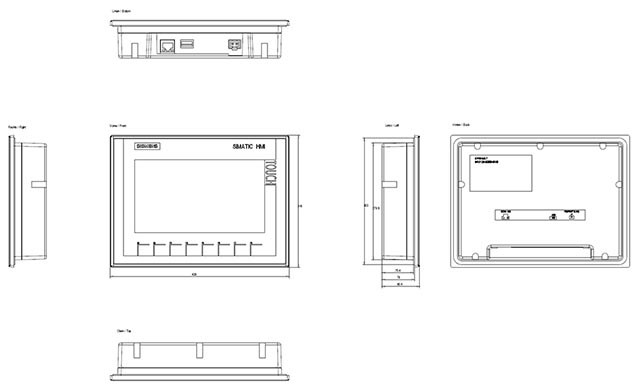 HMI panelis 7'', 800 x 480px, ARM USB Host / Ethernet, 6AV2123-2GB03-0AX0 Siemens alt_view_4