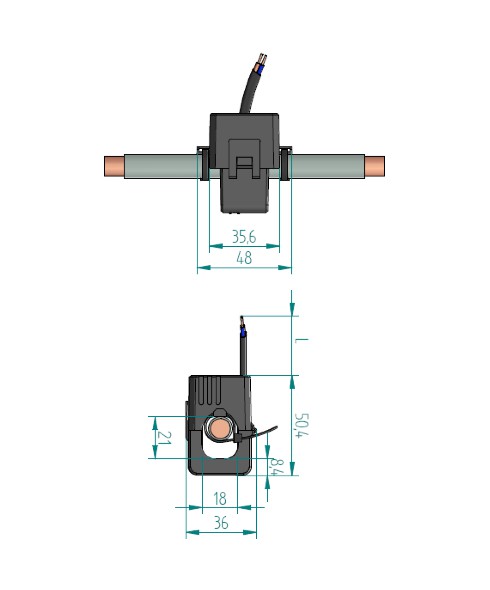Strāvmainis TQ30 125/1A 0,2VA Class 3; D=18mm 4Q3B07 Eleq alt_view_3