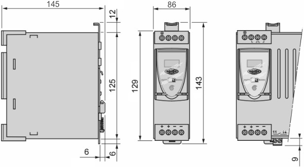 Power supply 100-500V AC to 24V DC, 10A, 240W, ABL8RPS24100 Schneider Electric alt_view_4