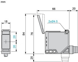 Foto sensors 50x50 1m, PNP, DC, XUK5APANM12 Telemecanique alt_view_2