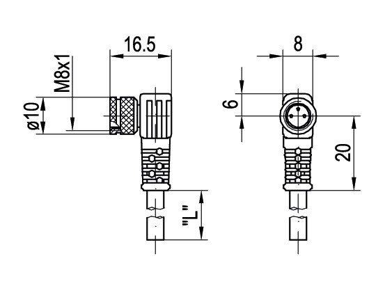 Кабель Sensopart K4-2m-W-PUR M8 4-pin 90250803 Sensopart alt_view_2