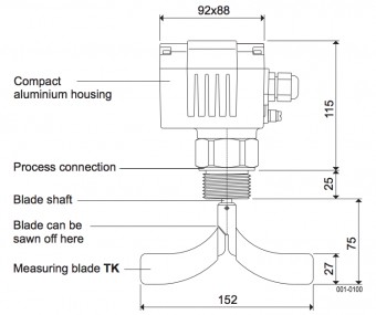 Mollet rotējošais līmeņa slēdzisVītne G1 1/2"X1 rotors (98x50)110...120Vac DF11A1C2G3AX1 Mollet alt_view_3
