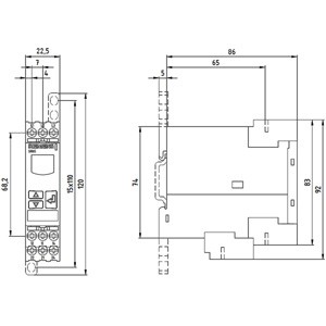 Monitoring relay for 3-phase supply voltage phase failure 3x 160-690 V, 3UG4617-1CR20, Siemens alt_view_2