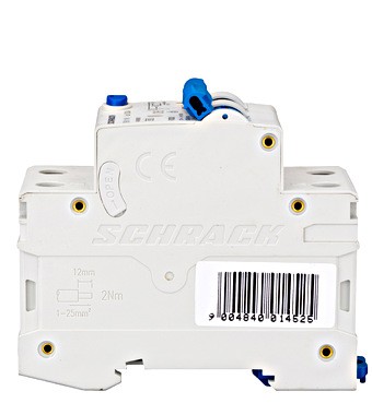 Выключатель дифференциального тока (RCBO), 6A, 1P+N, 6kA, AK668606 Schrack Technik alt_view_3