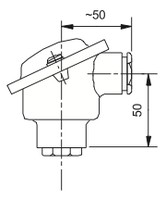 Датчик температуры с резьбой и головкой, PT100 B, 6 x 160mm, G 1/2, -50….500°C, ET511 Evikon