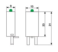 Diode 110...230V AC/DC, S-socket relay, YRS11730, Schrack Technik