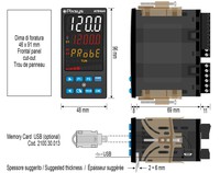 Cikliskais temperatūras kontrolleris ATR464-15ABC, .15 Cikli,  48X96; 1AI+4DI+2DO+5RELAYS 24..230V