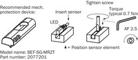 RZT7-03ZWS-KWB Magnētiskais sensors T-slot cilindriem Reed, NO, 5....230V AC/DC, kabelis 2-wire 5m 1070872 Sick