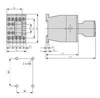 Вспомогательный контактор 2P, 2NO + 2NC, катушка 230VAC, LTH00493 Schrack Technik