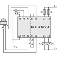 Drošības relejs 2NO 24VDC, RLY3-EMSS100, 1085345 Sick