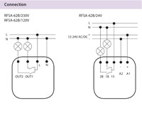 RFSA-62B, 2 izejas kanālu uztvērējs, 100m, 868MHz - aizstāts - RFSAI-62B-SL RFSA62B Elko EP