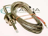 Temperature sensor with a thread, PT100, 6 x 80mm, cable 3m, -50….500ºC, ET211 Evikon
