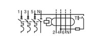 Kombinētais noplūdes automātslēdzis (RCBO), 20A, 3P+N, 6kA, AK668820 Schrack Technik