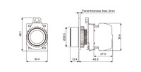 Button set 22mm, spring NO, black, S2PR-P1KAM Autonics Corparation