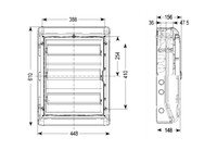 Распределительная коробка 3 ряда, прозрачные двери, IP65, 13986 Schneider Electric