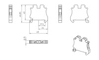 Проходная клемма UT 6 BU, 6mm2, 41A, синий, 3044144 Phoenix Contact