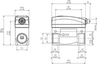 FTMG-ISD20AXX AIR FLOW SENSOR DN 20; G3/4; 9.4 ...1884.9 l/min, Output :1 x 4..20mA + 1 x (PNP, NPN, push-pull, 4 mA ... 20 mA / switchable) + (PNP, NPN, push-pull, switchable), IO-Link V1.1 ; M12 round connector, 5-pin