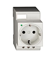 Rail mountable socket, with LED and screw connection 16A, 250VAC, BZ325003 Schrack Technik