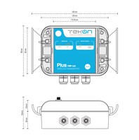 PA202320110 - PLUS TWP-1UT 868 MHz WIRELESS TRANSMITTER 1x temperature sensor PT100 / termopāri C, J, K, N, R, S un T input PA202320110 Tekon