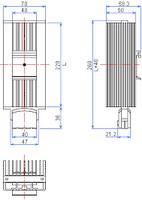 Sildītājs ar dabīgo konvekciju 12-24VDC 150W NSYCR150WU1 Schneider Electric