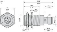 Inductive sensor M18, PNP, NO, Sn=8mm, ar konekt.M12, flush , XS118B3PAM12 Telemecanique