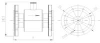 Plūsmas mērītājs elektromagnētiskais ar iebuvetu kotrolieri - Aplisens: PEM-1000ALW/DN80/316Ti/teflon/RS485/80…260VAC