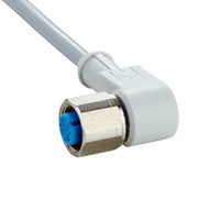 Konektors ar kabeli DOL-1204-L05MNI, M12, 4-PIN, leņķiskais, mamma, kabelis 5m, IP65/IP67/IP69K, 6052622 Sick