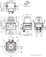 TiM881A-2101101 2D LiDAR DistanceGuard, range: 0.05...25 m, TCP/IP, I/O 4/4, Indoor/Outdoor, 1112243 Sick