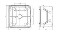 Distribution box 1 row, transparent doors, IP65, BK080201 Schrack Technik