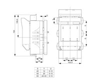 Блок предохранителей 160A, 0, NH00, 3P, ISA05223 Schrack Technik