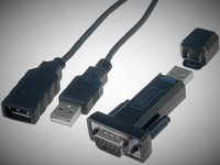 Adapteris, USB 2.0, D-Sub 9pin plug, USB-A plug, 0.8m, DA-70156 Digitus