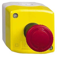 Box with XALD, XALK, red mushroom push button 40mm, 2NC, XALK178F Schneider Electric