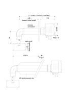 DF25C5F2T1LR200W00 Rotējošais līmeņa slēdzis, 24Vdc, Process -25...+260 C, flancis 150x150mm, lāpstiņa 98x50, Pagarinājums 200mm DF25C5F2T1LR200W00 Mollet