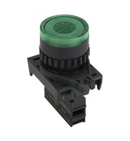 Pogas komplekts 22mm, ar atsperi NO, zaļa, ar LED apgaismojumu S2PR-P3GAD Autonics