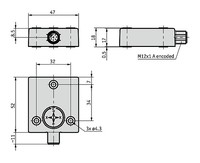 IK360-0003 InclinometerTyp IK360-1-RS232+I Single-axis 0 ... 360°; RS232, 4 … 20 mA output IK3600003 Siko