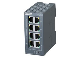 SCALANCE XB008 Unmanaged Industrial Ethernet switch 6GK5008-0BA10-1AB2,8x 10/100 Mbit/s twisted pair ports with RJ45 sockets;  