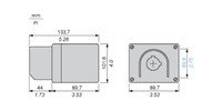 empty control station - 9001K - aluminium - 1 cut-out Ø 30 - integral guard 9001KYG1Y Schneider Electric