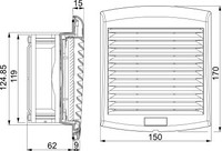 Ventilators 80m3/h, 170 x 150 x 62mm, 24V AC, IP54, NSYCVF85M24DPF Schneider Electric