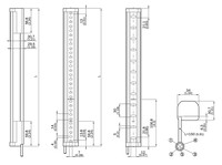 C4C-SA03030A10000 safety light curtain Transmitter  L=300mm, resolution 15mm 