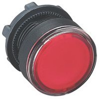 Button head 22mm, spring return, transparent red, ZB5AW343 Schneider Electric