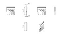 Tiltiņš FBS 4-8, 4 kontakti, 8,2mm, sarkans, 3030307 Phoenix Contact