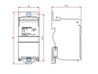 Cu - Main branch term, 1 pole, 160A, 1x70mm², 8x16mm²