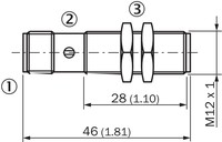 MM12-60APS-ZCK Magnētiskais sensors M12, Sn = 60mm, PNP, NO, konektors M12, 4-pin, U=10..30 VDC 1040070 Sick